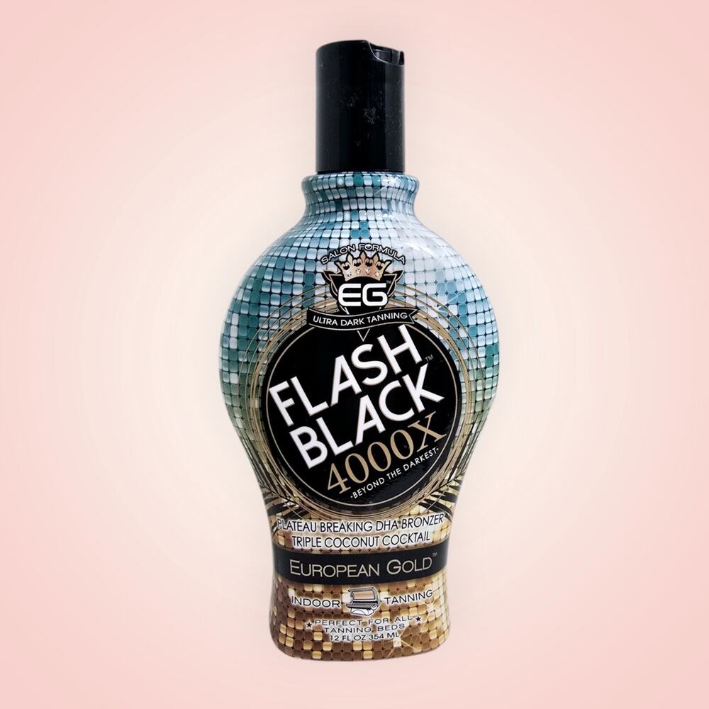 Flash Black Ultra Dark 4000X‎ DHA Bronzer Indoor Tanning Bed Lotion 12oz